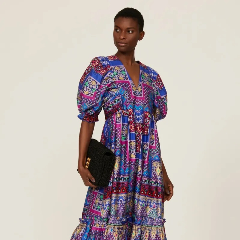Hunter Bell Palmer Patchwork Puff Dress